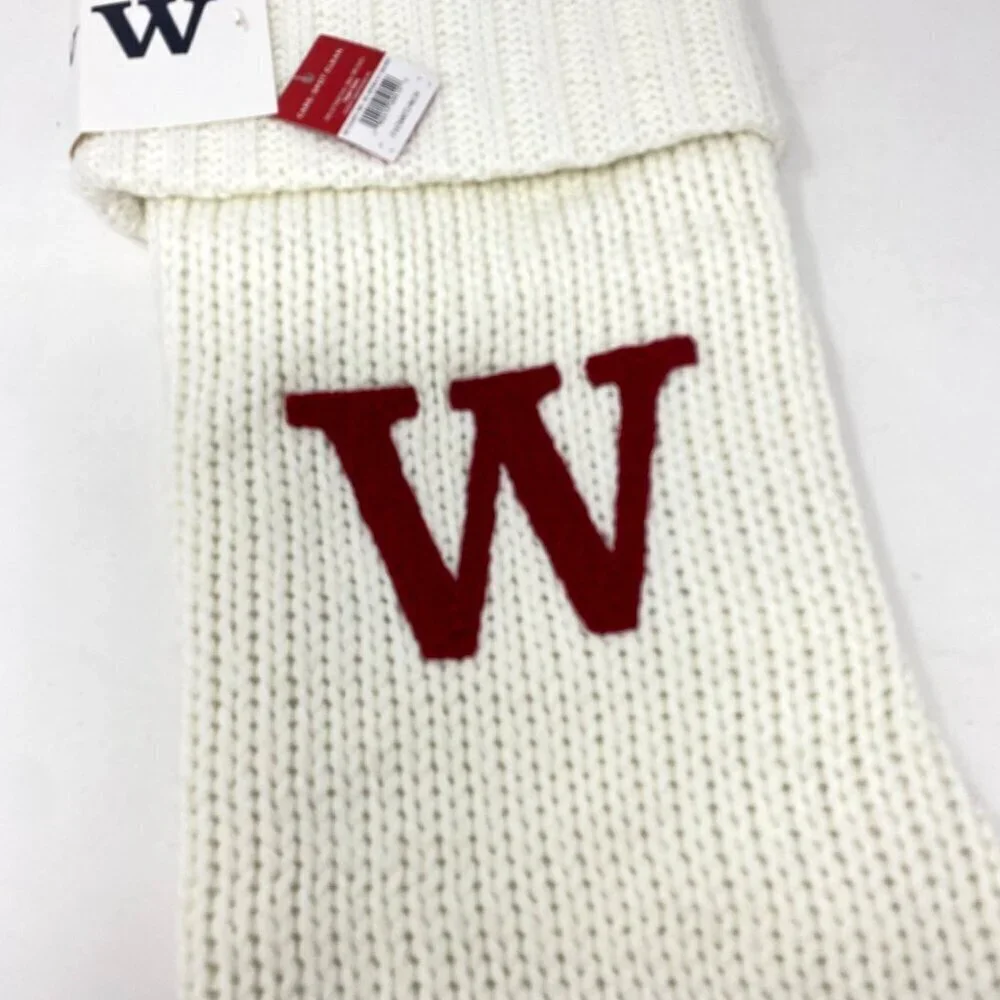 Target Wondershop Knit Monogram Christmas Stocking White Red Wondershop™ 20
